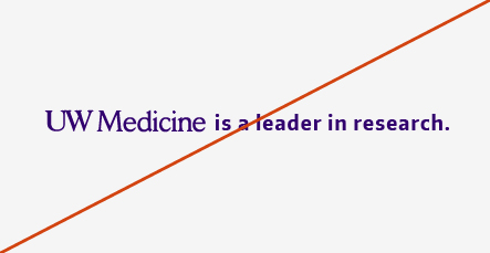 Image showing misuse of the abbreviated UW Medicine logo by making it a part of a sentence
