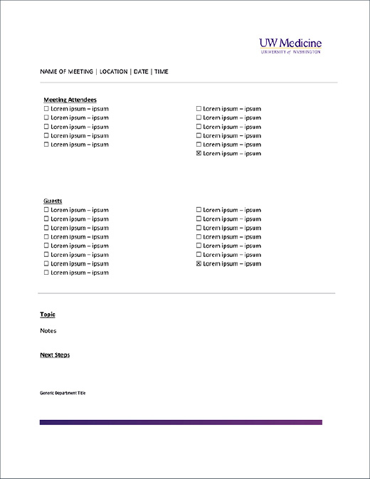 Image of Microsoft Word Agenda template page 3