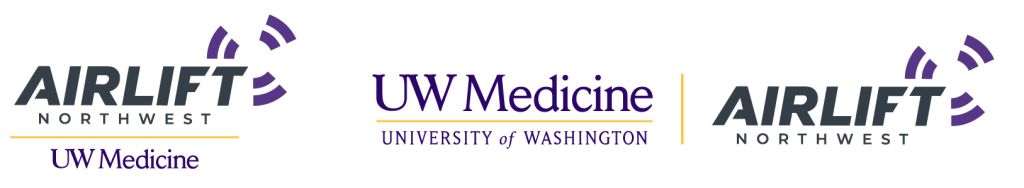 Image of the Airlift Northwest logo in vertical and horizontal orientation