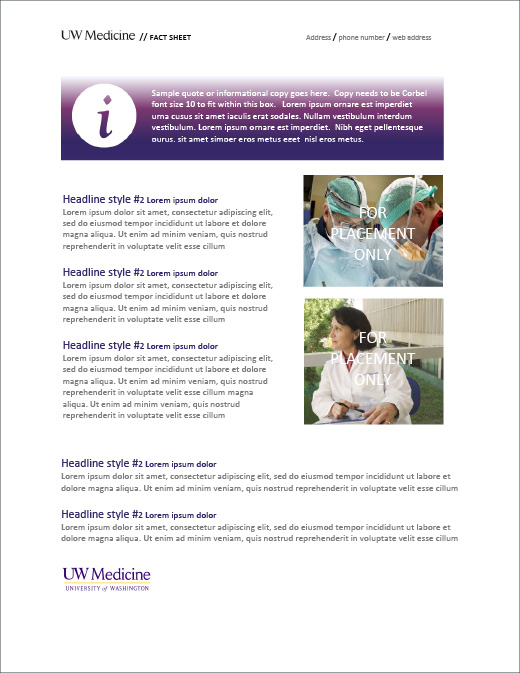 Image of Microsoft Word Fact Sheet template page 2