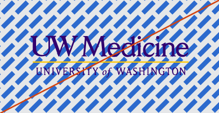 Misuse image showing the UW Medicine primary logo on a busy background