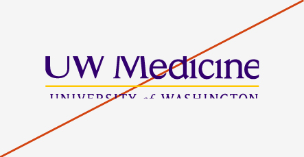 Misuse image showing the UW Medicine logo cropped
