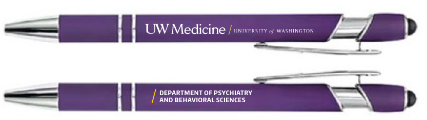 Pen with logo and department name