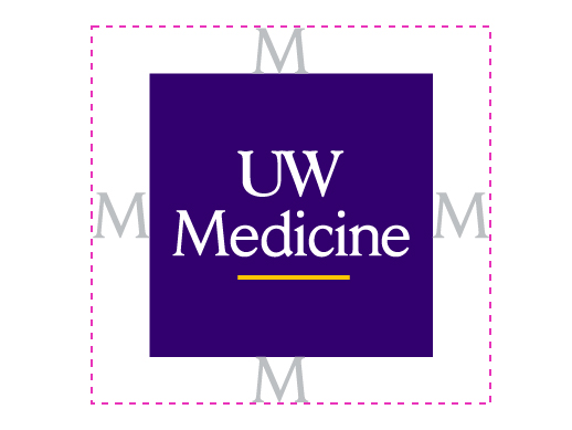 Image showing the minimum clear space required for the social mark logo