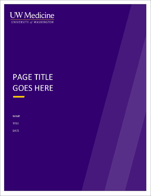 Image of Microsoft Word Report template page 1