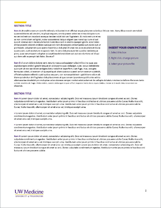 Image of Microsoft Word Report template page 4