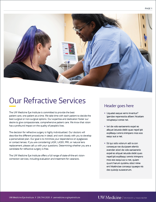 Image of InDesign Fact Sheet template page 1