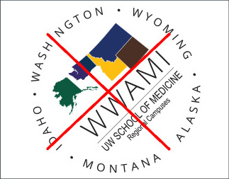Don’t rotate the WWAMI master logo elements.