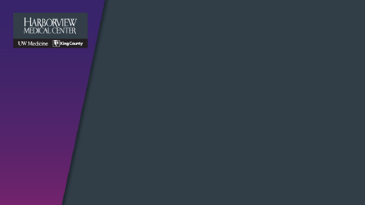 Purple and grey zoom background with Harborview Logo