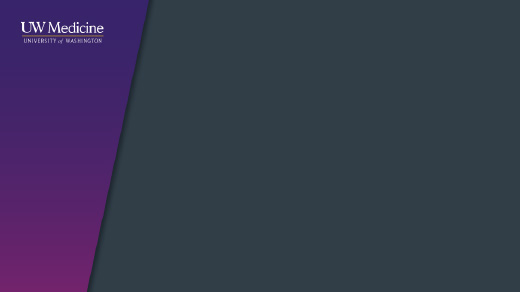 Purple and grey zoom background with white and yellow UW Medicine logo