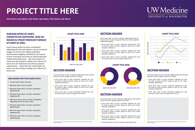 image of horizontal branded academic poster template